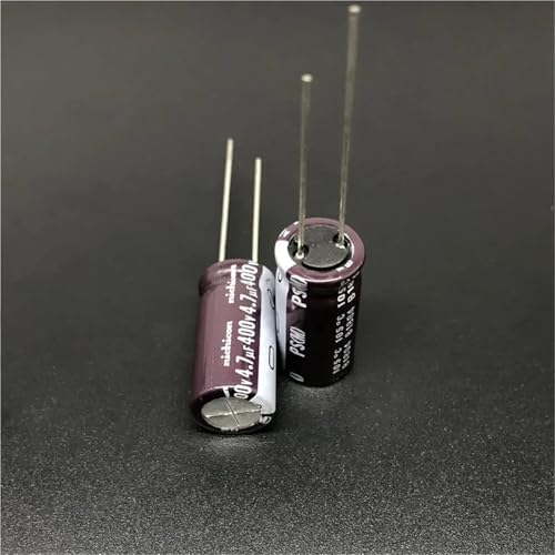 Condensateur 4.7uF 400V de haute qualite en aluminium de 10x20mm pour equipement audio haut de gamme
