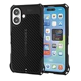 エレコム iPhone 16 ケース マグネット内蔵 耐衝撃 衝撃吸収 ZEROSHOCK 4つ角ダンパー ハニカム構造 グリップテクスチャー ワイヤレス充電対応 ストラップホール付き ブラック PMWA24AZEROG2BK