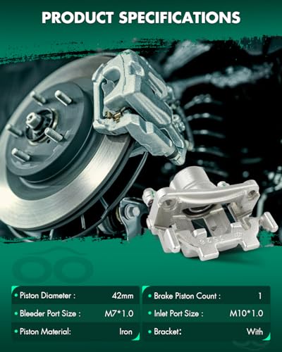 Image of SCITOO 19B3850 Rear Left Driver Side Brake Caliper Fits For INFINITI For EX35 2008-2012,For EX37 2013,For FX35 2009-2012,For FX37 2013,For QX50 2014-2017,For QX70 2014-2017, With Bracket,1PC