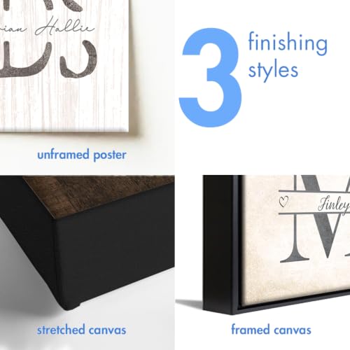 Grandkids - Personalized Art Gift for Grandparents (Whitewashed Wood, 6.5"x18" Block Mount) - Image 5
