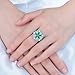 CiNily Christmas Jewelry Gifts Green Fire Opal Emerald Silver Zircon Women Jewelry Gemstone Ring Size 6-10 (6)