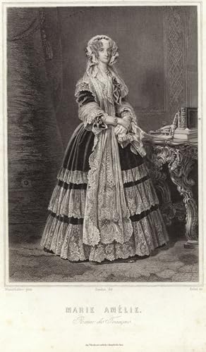 Affiche Maria Amalia de Naples sur toile Winterhalter pour salon 60x90cm
