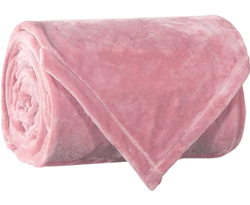 Comfort Lab Plush Flannel Throw Blanket - Soft, Lightweight, Giftable Fleece Blanket for Couch, Bed & Home Decor - Anti Pilling and Non Shedding Fleece Couch Throw - Kids/Pet (40