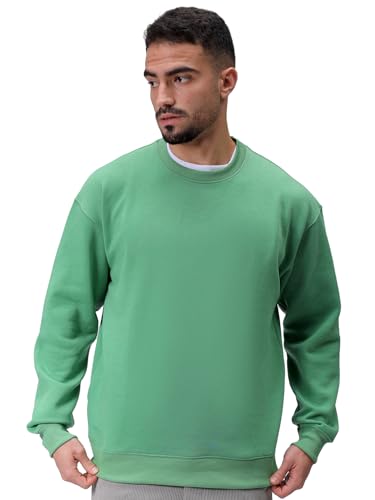 Image of The Indian Garage Co Men Oversized Solid Overhead Crewneck Sweatshirt