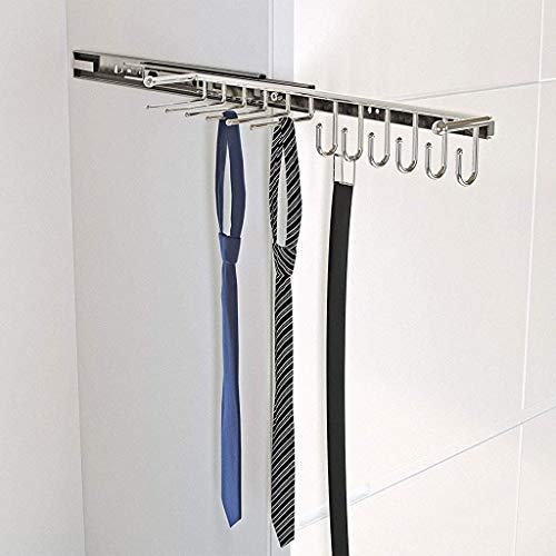 Starax 15 in Chrome Color Pull-Out Sliding Right Side Mount tie and Belt