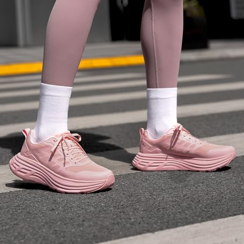 NORTIV 8 NORTIV 8 Women's Walking Shoes Cushion Running Tennis Shoes ActiveFloat Non-Slip Comfortable Breathable Workout Gym Sports Athletic Fashion Sneakers,Size 8,Pink,SNWS245W