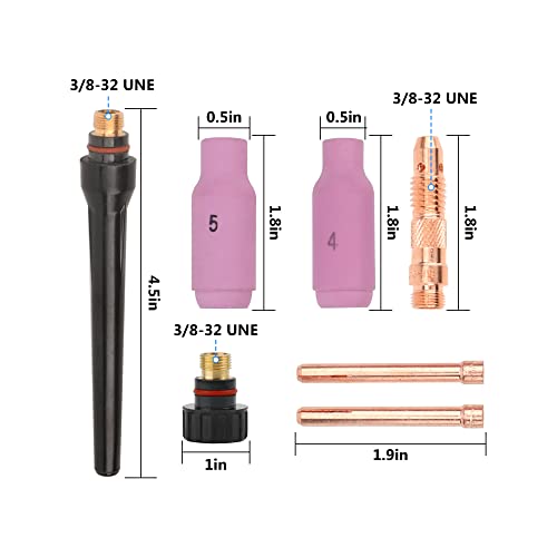 150A TIG17V Air-Cooled Argon Welding Torch with 13FT Cable and 10-25mm Connector