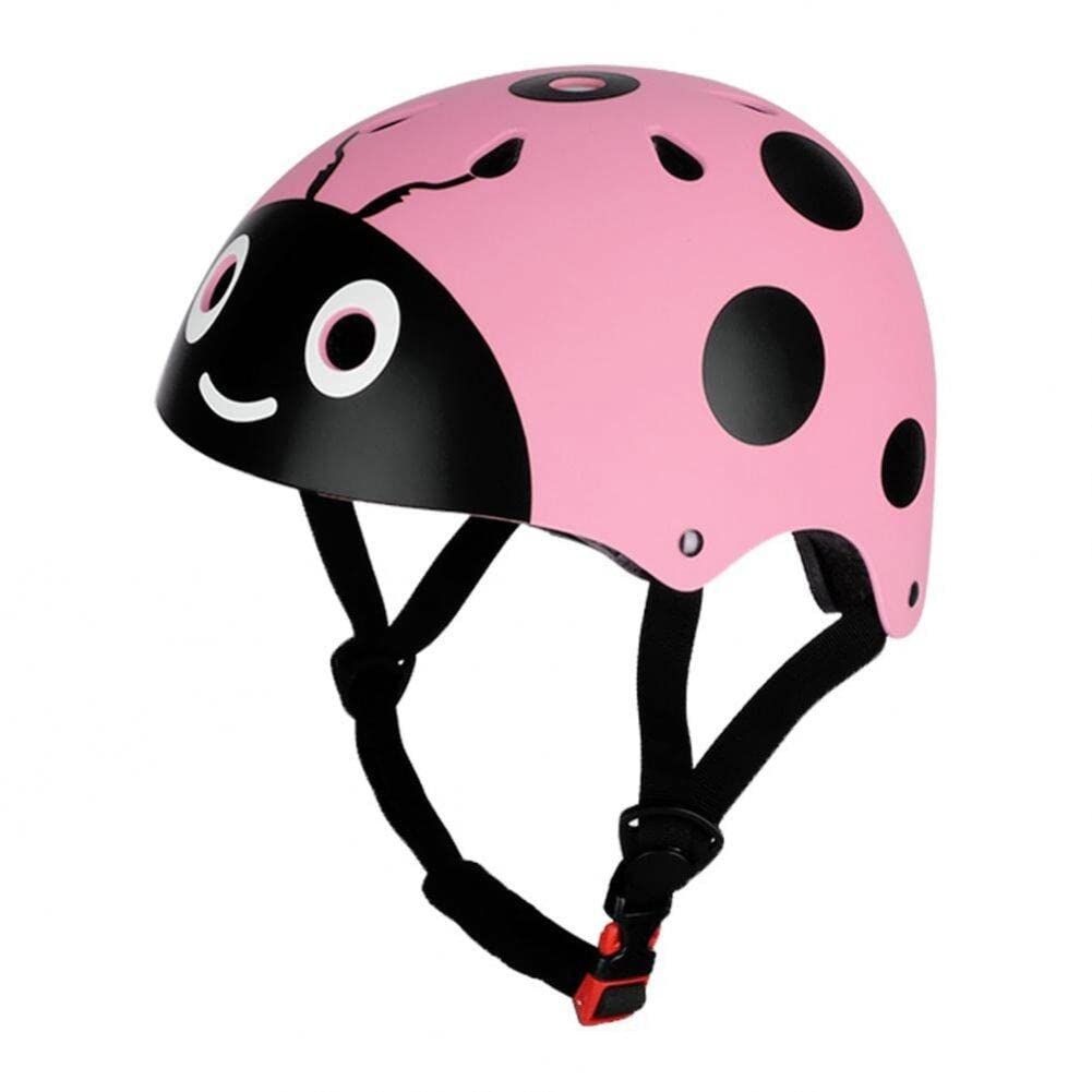 Casque Vélo Enfant – Design Coccinelle, Réglable, Coque ABS + Mousse EPS, Sécurité Pour Vélo, Trottinette, Skate, Dès 3 Ans