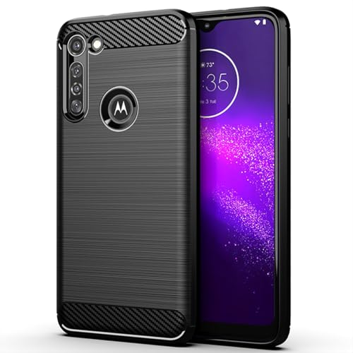 Vavies Funda para Moto G8 Power/para Motorola G8 Power XT2041-1 Carcasa Capa de Fibra de Carbono con Núcleo de TPU Flexible, Protección para Motorola Moto G8 Power Negro