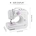 Belfoyer Nähmaschine Elektrisch 505, Mini Nähmaschine für Anfänger & Kinder, 12 Stichprogramme mit Overlock-Funktion, Doppelfaden, LED-Licht & Fußpedal, Tragbare Sewing Machine (Weiß)