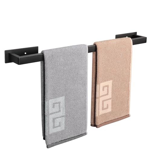 Nearmoon Self Adhesive Bathroom Towel Bar-Stainless Steel Square Bath Wall Shelf Rack Hanging Towel Stick On Sticky Hanger Contemporary Style cover