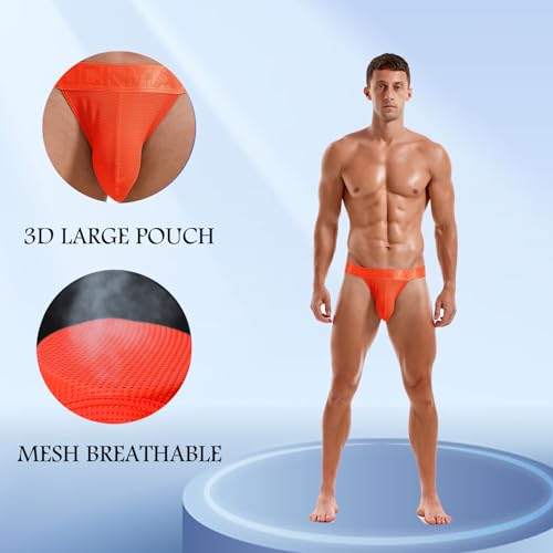 JOCKMAIL 2PCS/Pack Men Briefs Underwear Low Rise Athletic Underwear Mens Briefs Underwear Pack2