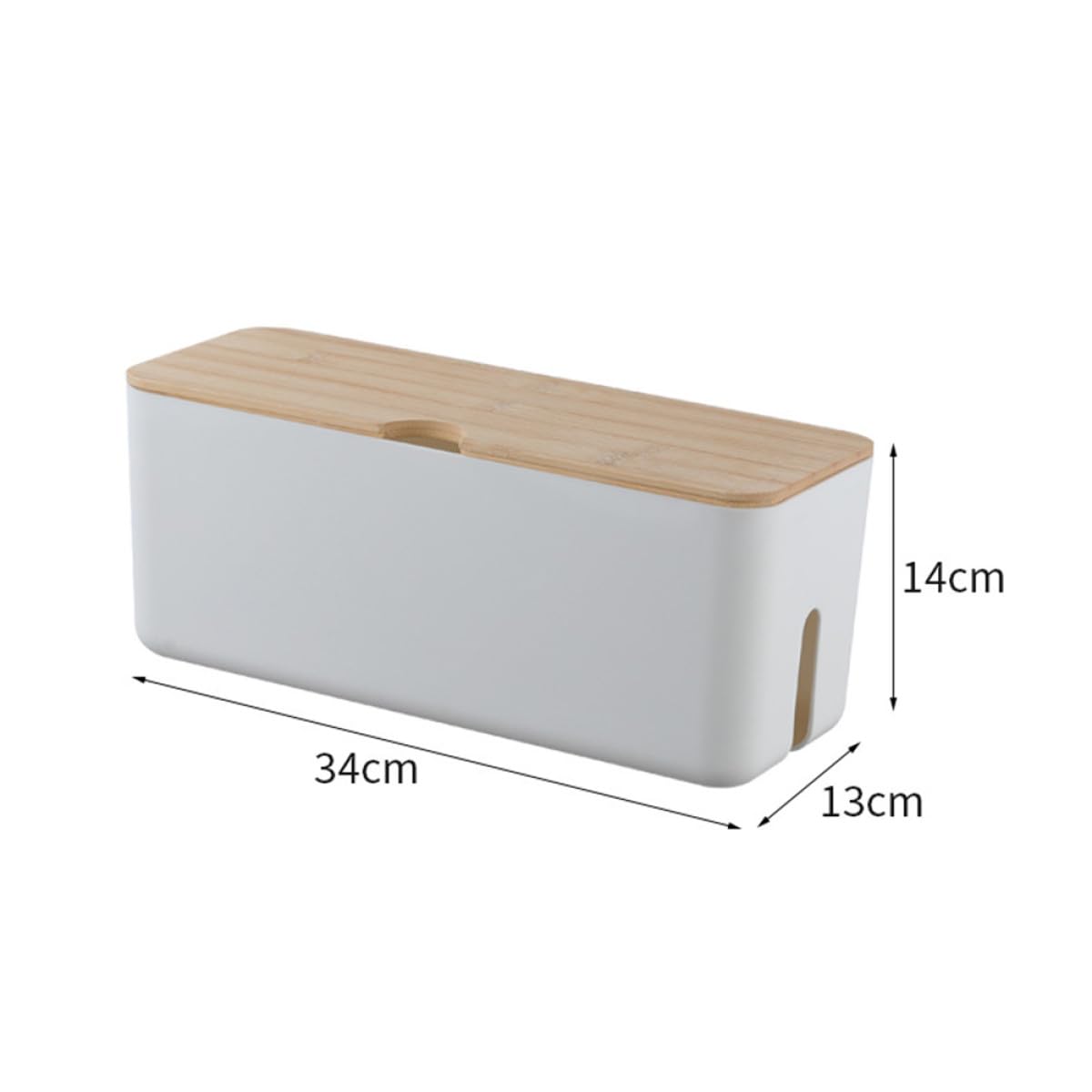 LABRIMP Scatola Organizer per Cavi di Ricarica Coperchio in Legno e Plastica, Salvaspazio e Dissipazione del Calore per Prese Multiple in Soggiorno e Camera
