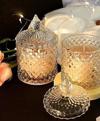 Image of Non Airtight Crystal Jar 200 ML (Pack of 1) - Return Gift
