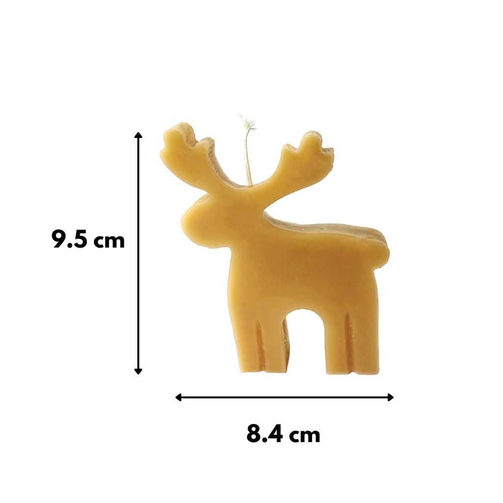 Cereria Di Giorgio - Display mit 6 Rentierkerzen und 6 Kerzen in Form eines Weihnachtsbaums - Honig-Zimtduft - Dekoriertes Etui - Handgefertigt