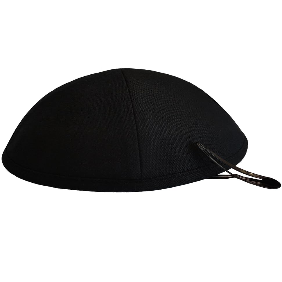 Black Kippah with Clip Yamaka kip Hat Jewish Head Covering Kippot Kipa Skullcaps Wedding Souvenirs Ceremony Yarmulkes