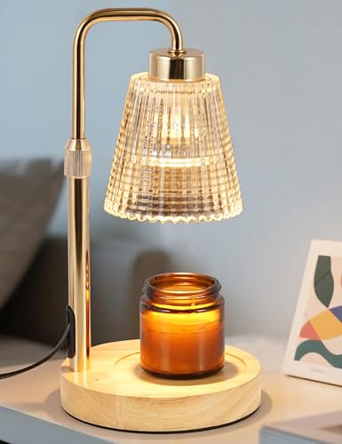 Image of Modern Candle Warmer Lamp with 24h Cycle Timer, Dimmable Wax Melt Warmer