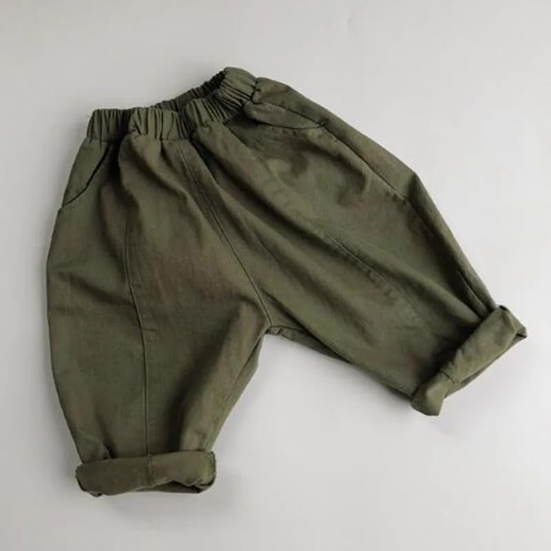 Dninmim Kids Solid Loose Casual Pants Boys Girls Children Turnip Pants3