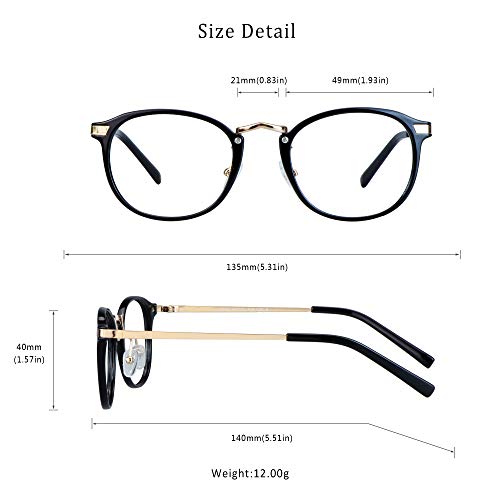 Image of LifeArt Blue Light Blocking Computer Glasses,Stylish Reading Glasses for Women /Men,Transparent Lens Filter UV Light 400,Reduce Eyestrain (No Magnification)
