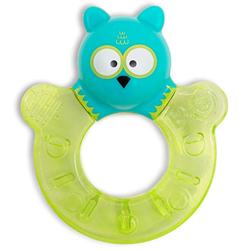 Image of bbluv - Gumi - Chillable Textured Teething Toy (Owl, Lime)