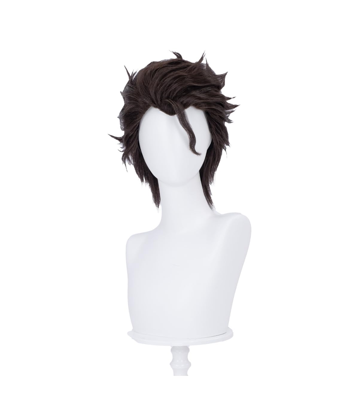 Aizen Sōsuke Cosplay Wig Heat Resistant Synthetic Wigs for Halloween Costume Party Role Play+Wig Cap