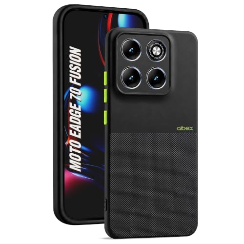Image of AIBEX Premium Back Cover Case Compatible for Motorola Edge 70 Fusion 5G | Scratch & Drop Tested Shockproof Matte Texture Case with Soft Microfibre Lining | Slim Fit Cover with Anti-Scratch - Black