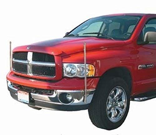 Bores Guide 731510 Stainless Steel Bumper Guide with Amber LED Lights for 2003-2006 Chevrolet Pick Up Full Size