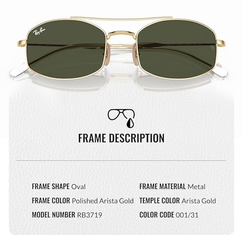 Ray-Ban RB3719 Oval Shaped Sunglasses for Men & Women with Official RAYBAN Eyewear Kit3