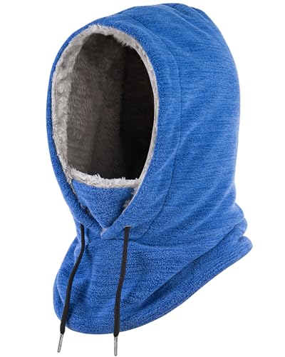 Winter Balaclava Ski Mask，Windproof Full Face Mask Neck Cover Warmer Sports Cap for Men Women Blue