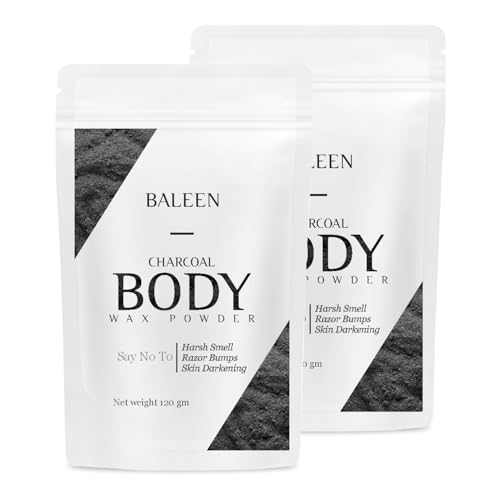 Image of BALEEN Bikini Wax Powder Women with Charcoal 120 Gm (Pack Of 2) | Painless Herbal Hair Removal Powder for women Bikini Area, Legs, Hands & Underarms with No Harmful Chemicals, No Irritation