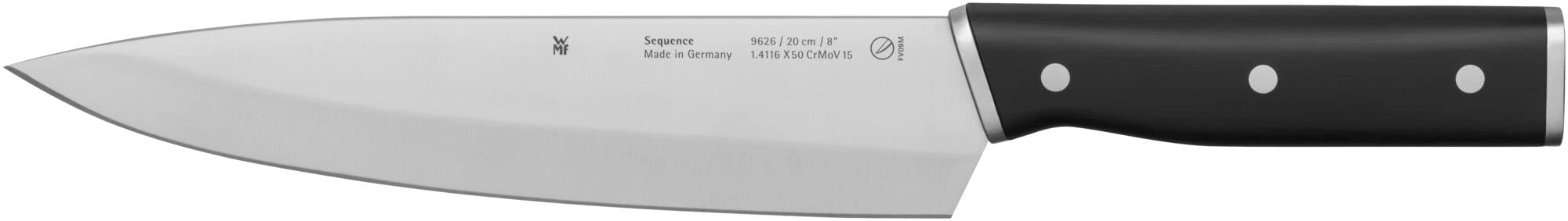 WMF Sequence Messerblock mit Messerset 6teilig, Made in Germany, 4 Messer, Schere, Bambus-Block, Performance Cut, Spezialklingenstahl