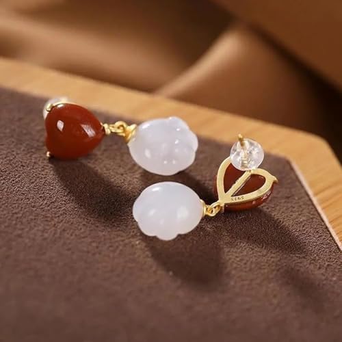 Boucles d'oreilles argent S925 griffe de chat rouge blanc - 5