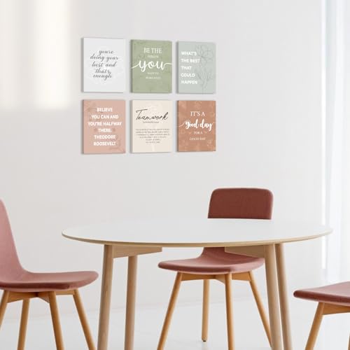Image of CHDITB Inspirational Canvas Wall Art, You Are Doing Best Wall Decor, Botanical Floral Line Art Poster,Positive Teamwork Affirmation Framed Posters For Office Women Bedroom Living Room Decor 8 inchX10 inch