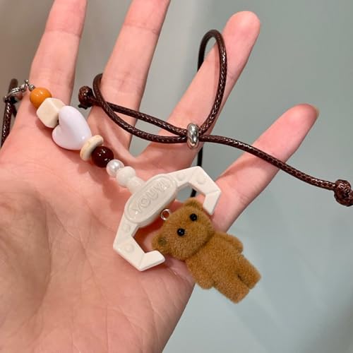 JDNH Collier avec pendentif ours avec chaîne robuste - Accessoire portable pour femme tendance - Cadeau d'événement spécial - Collier en peluche pour filles – vue 3
