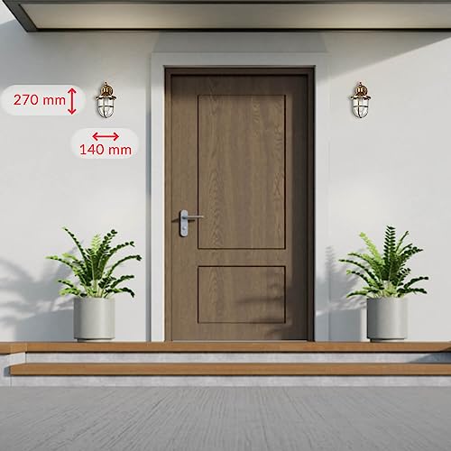 Lampe murale extérieure balcon laiton nostalgique E27 éclairage extérieur jardin IP64