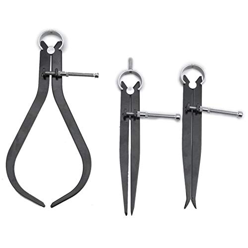 3 Piece Spring Caliper & Divider Set | 6 inch | Premium Grade | Inside Outside Divider