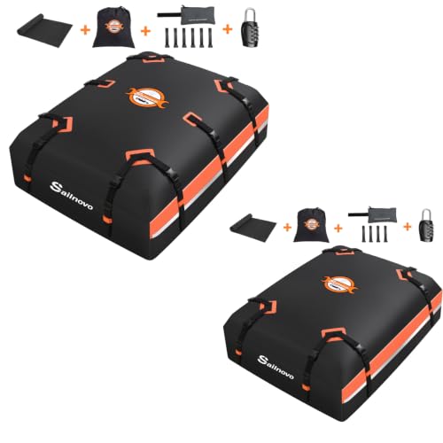 Sailnovo Cofre de Techo para Coche Impermeable y Resistente a la Intemperie, Bolsa de Techo para Viaje con Alfombrilla Antideslizante