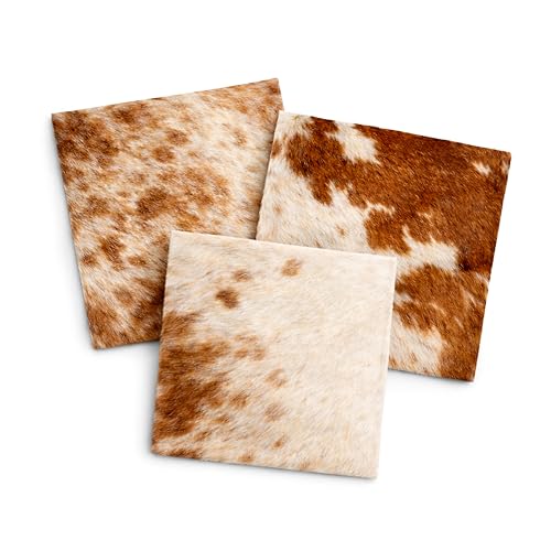 Natural Hair On Premium Leather 12x12 Sheets
