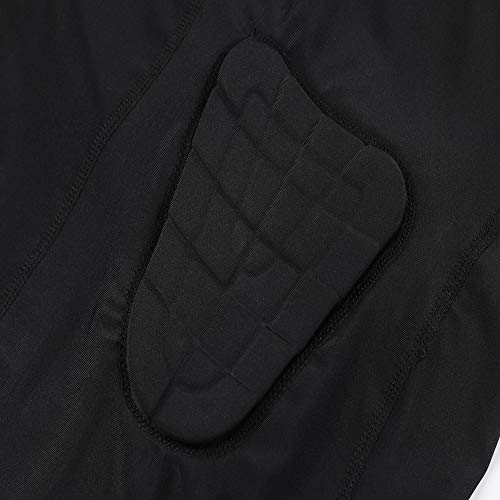 Dgxinjun Men Padded Compression Shirt Men Short Sleeve Protective Shirt Shoulder Football Rib Chest Back Protector Pads Shirt For Adult (Medium) #TOP4