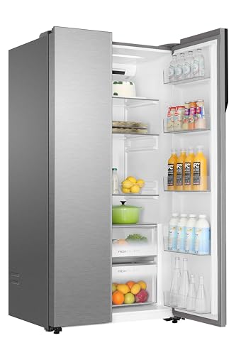 Image of Haier 596 L, 3 Star, 100% Convertible Fridge Space, Expert Inverter, Frost Free Side by Side Refrigerator, (HES-690SS-P, Silver Shiny)