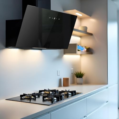 Aspes Campana Extractora Inclinada 60cm Cristal negro ACPD602AIN. Potencia 41,5m3/h, Tiro Doble, 3 Velocidades, Control Táctil, Filtro apto para Lavavajillas. - imagen 6