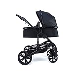 Pixini California Kinderwagen (3in1 Megaset mit Babyschale Kunstleder schwarz)