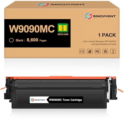 Toner W9090MC noir : évitez les traces d'encre sur vos impressions E45028dn et MFP E47528f