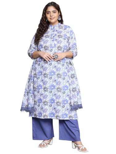 Tissu Plus Women's Multicolor Printed Pure Cotton Kurta & Palazzo...