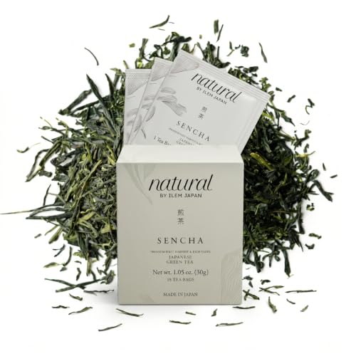 Image of ILEM JAPAN Sencha Green Tea Bags, Organic Japanese, Loose Leaf, Green Tea, First Harvest, Smooth Taste Tea Bags