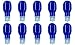 CEC Industries #906B (Blue) Bulbs, 13.5 V, 9.315 W, W2.1x9.5d Base, T-5 shape (Box of 10)
