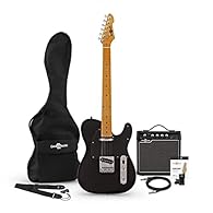 Full Size Electric Guitar Starter Kit for Beginners Classic Pickup Configuration Delivers Bright and Cutting Tone Great for Country and Traditional Rock Includes 15W Amplifier and Accessories
