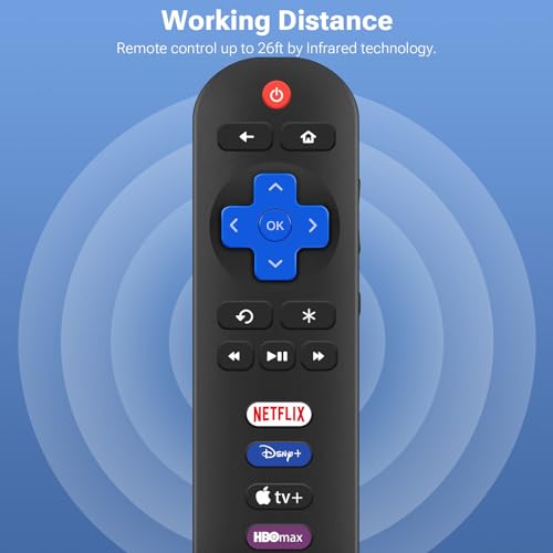 Image of (2-Pack) for Onn-Roku-TV-Remote,for TCL-Roku-TV-Remote,for Hisense Roku /Sharp Roku /Insignia Roku Smart TVs (Only for Roku TV)
