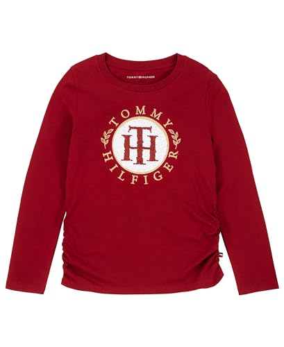 Image of Tommy Hilfiger Girls Long Sleeve Logo Graphic Crew Neck T-Shirt