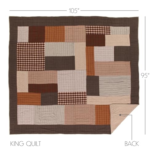 VHC-Brands-Rustic-Lodge-Farmhouse-Bedding-Rory-Quilt-King-105×95-Greige-Grey VHC Brands Rustic Lodge Farmhouse Bedding Rory Quilt King 105×95 Greige Grey